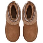 Girls Beige Classic Ultra Mini Suede Boots, 1, hi-res