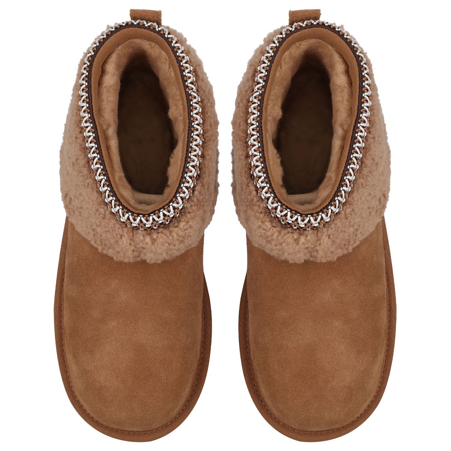 Girls Beige Classic Ultra Mini Suede Boots, 1, hi-res image number null