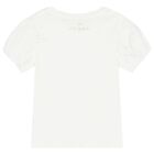 تيشيرت بنات بطبعه بالرينا باللون العاجى, 1, hi-res