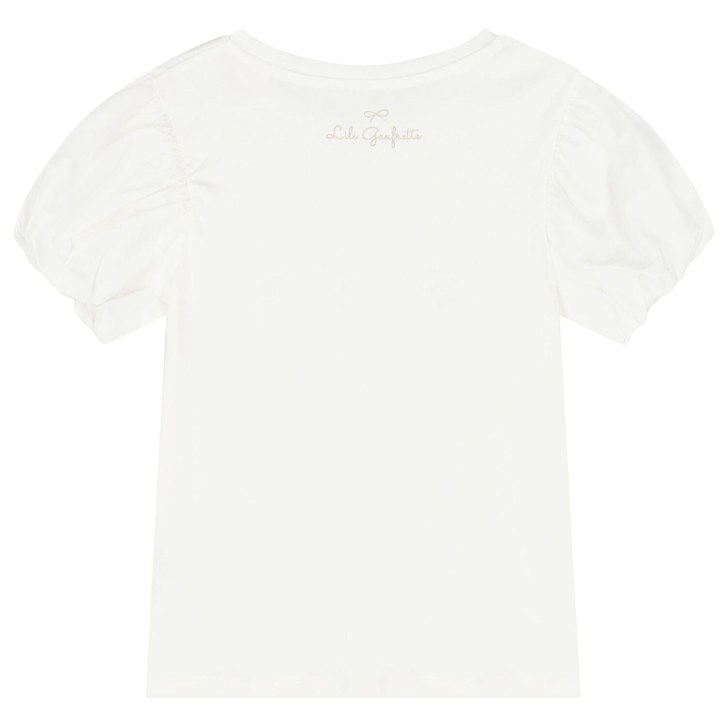 تيشيرت بنات بطبعه بالرينا باللون العاجى, 1, hi-res