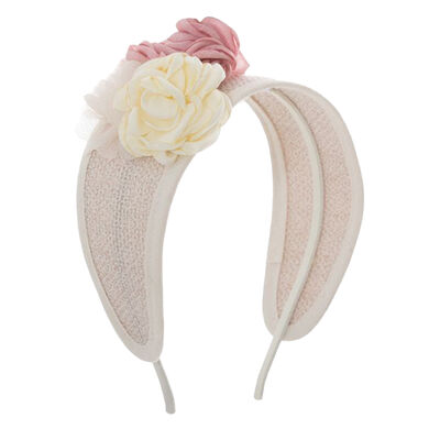 Girls Beige Floral headband