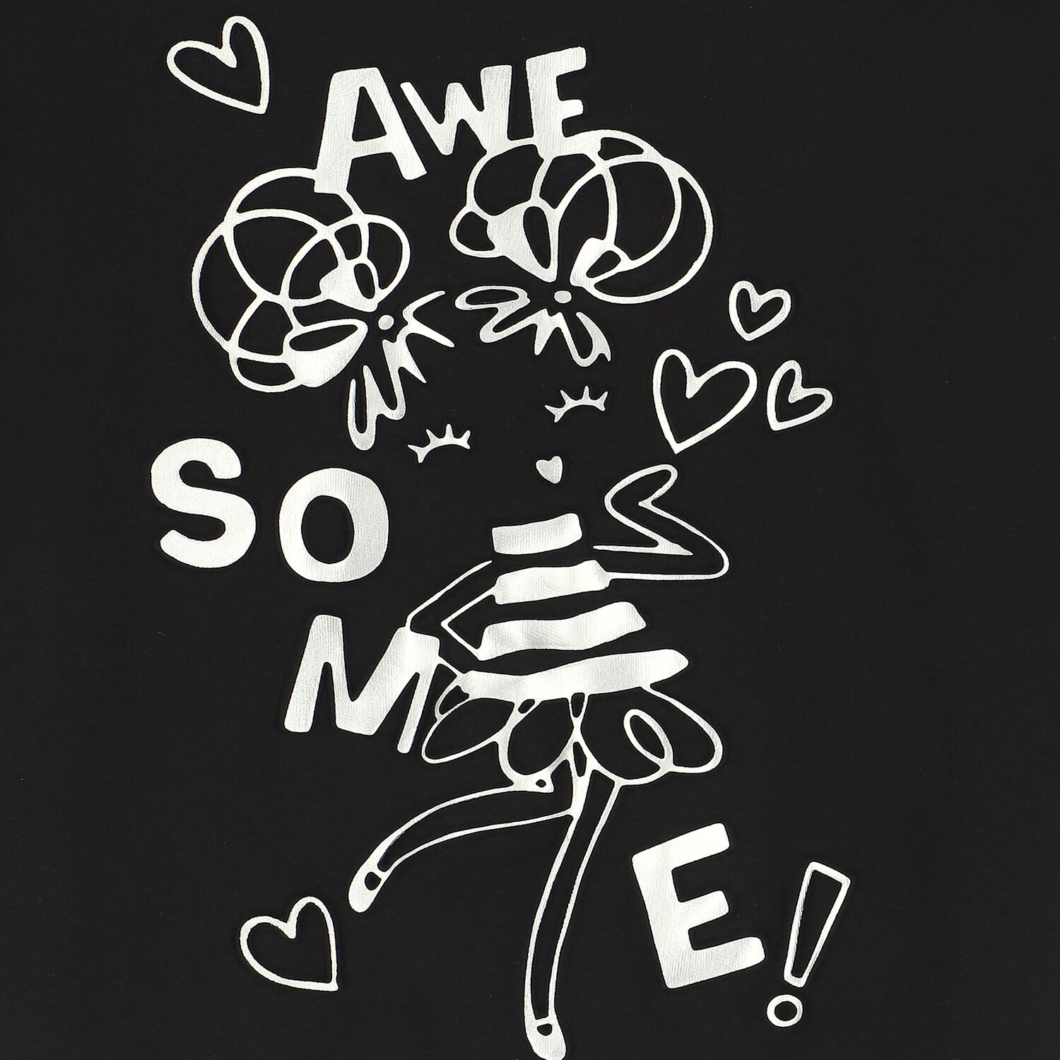 Girls Black & Silver Sweatshirt Dress, 1, hi-res image number null