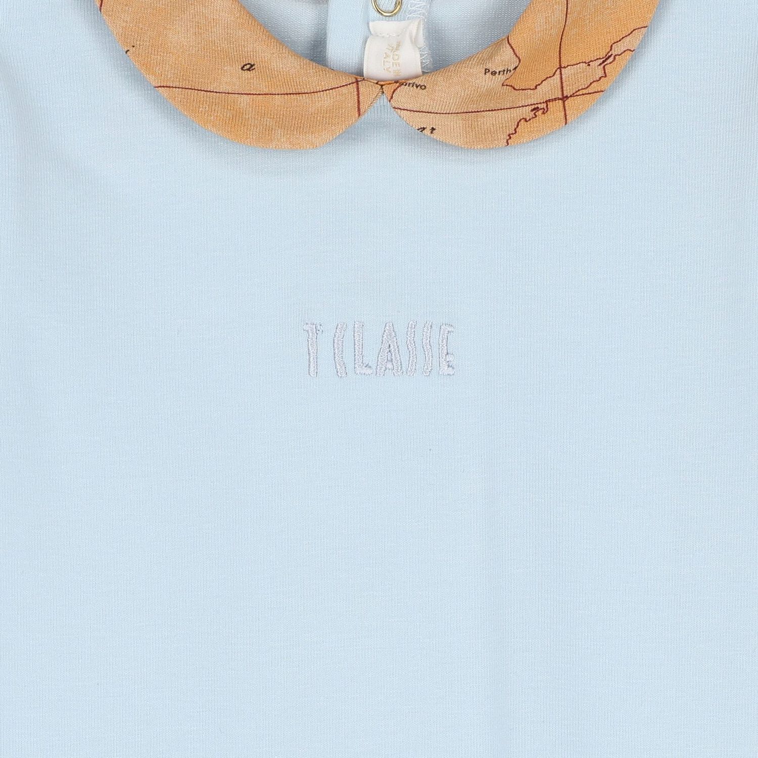 طقم هدايا ملابس أطفال للأولاد بطبعة خريطة جغرافية باللونين الأزرق والبيج, 1, hi-res