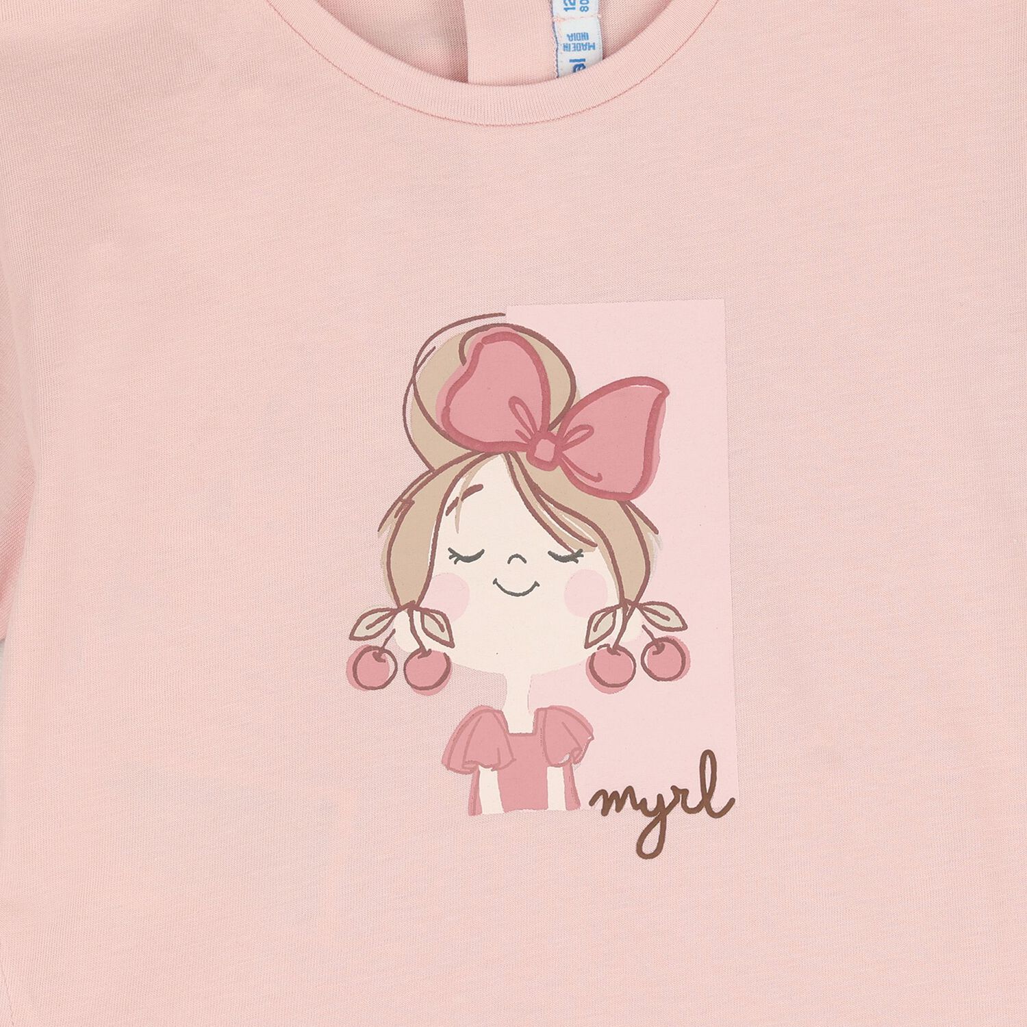 طقم شورت للبنات باللون  الوردى و الاصفر , 1, hi-res