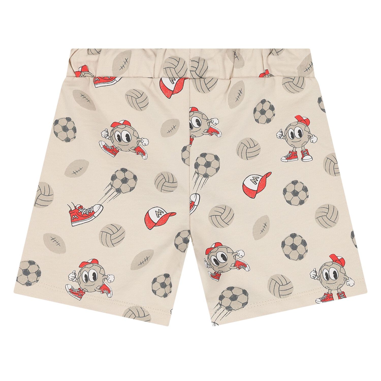 Younger Boys Beige Football Shorts, 1, hi-res