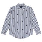 قميص بولو مخطط بطبعة دب للأولاد باللونين الأبيض والأزرق, 1, hi-res