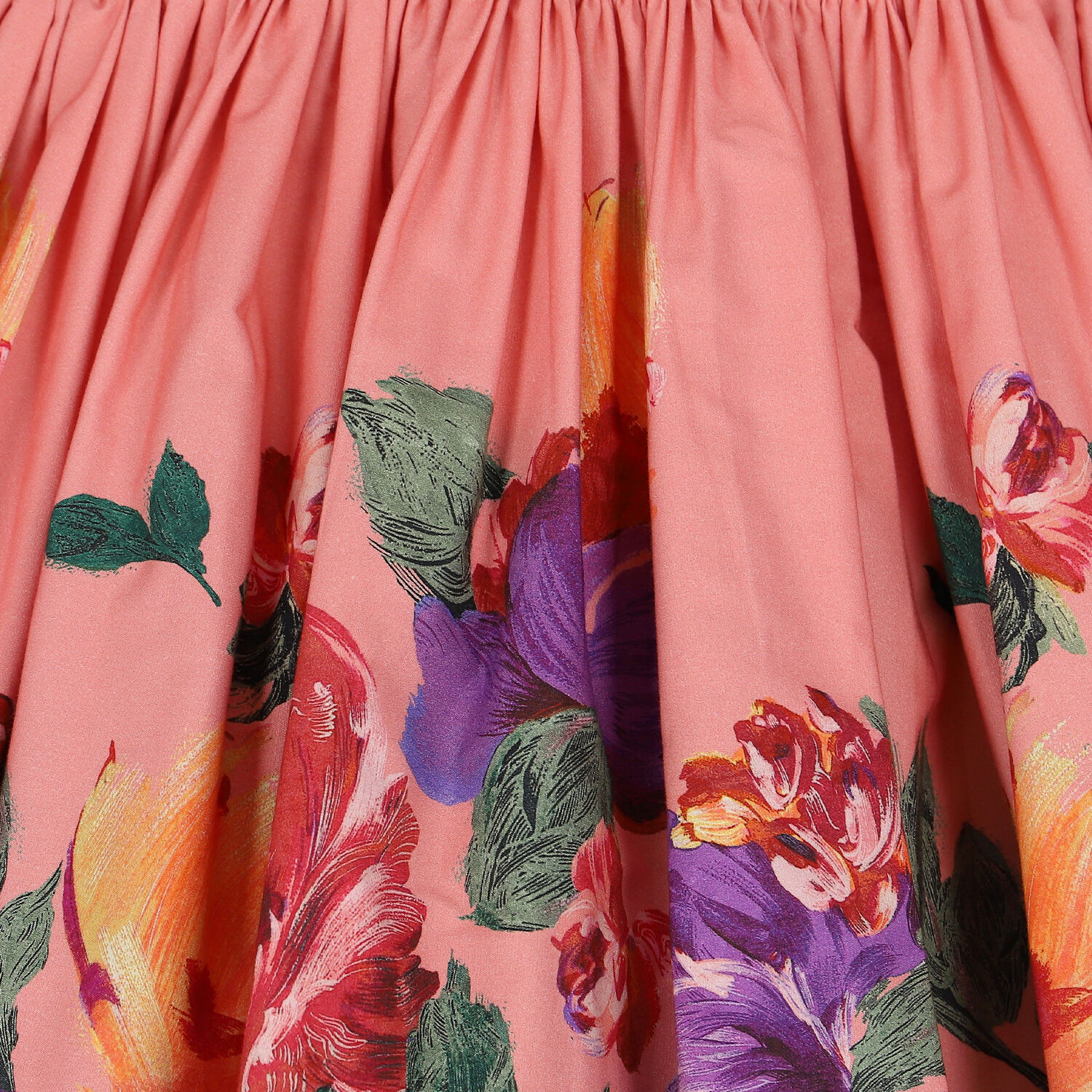 فستان بنات بأكمام بالزهور باللون الزهرى, 1, hi-res