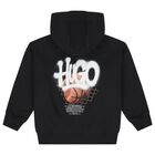 Boys Black Basketball Logo Hooded Top, 1, hi-res