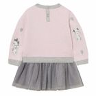  طقم فستان وسويترباللون الوردي والرمادي, 2, hi-res