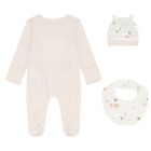 Baby Girls Ivory & Beige Babygrow Gift Set, 1, hi-res