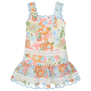 Girls Multi-Coloured Embroidered Dress