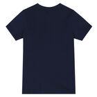 Boys Navy Blue Logo T-Shirt, 3, hi-res