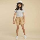 تيشيرت بالشعار باللون الرمادى للبنات, 1, hi-res