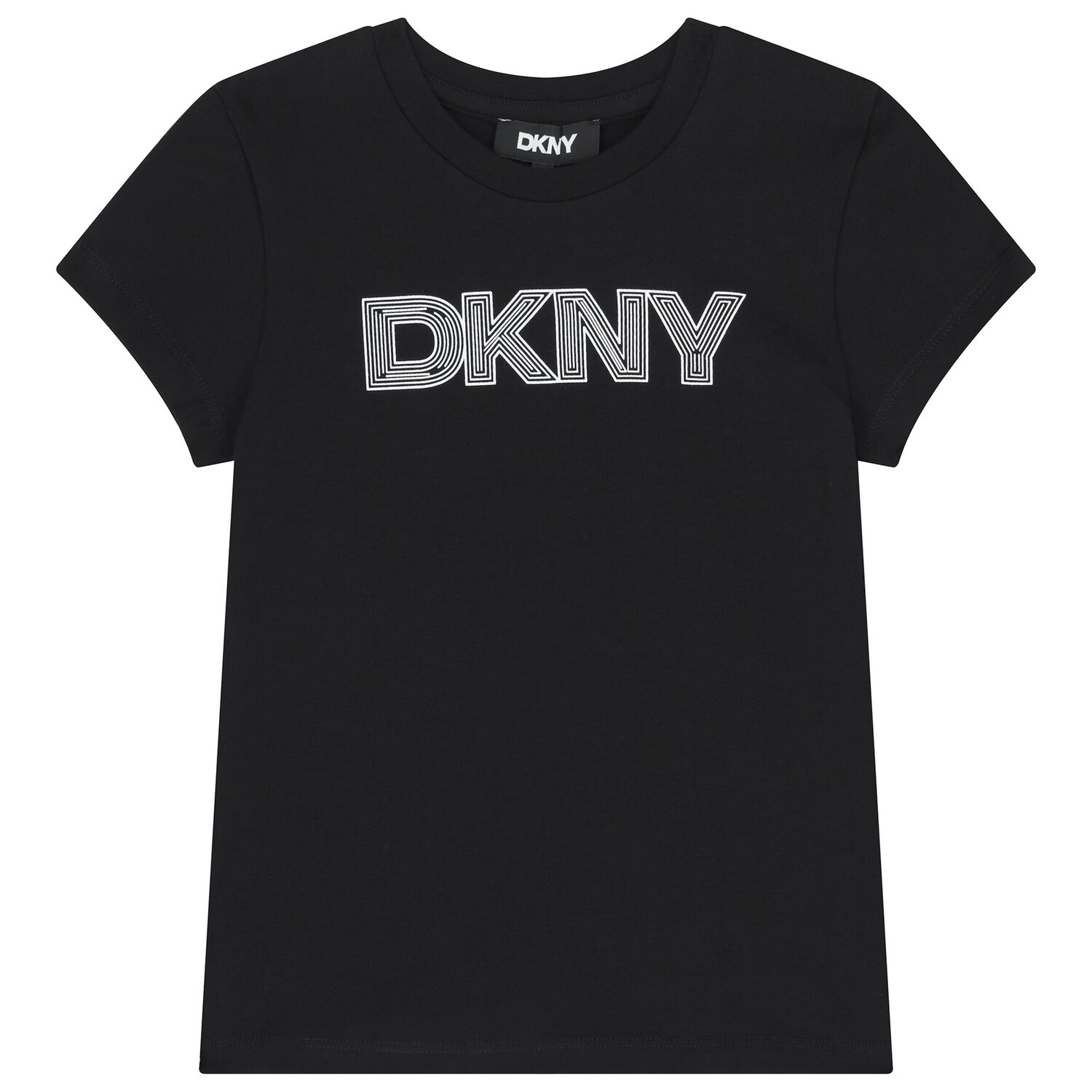 Girls Black Logo T-Shirt, 1, hi-res