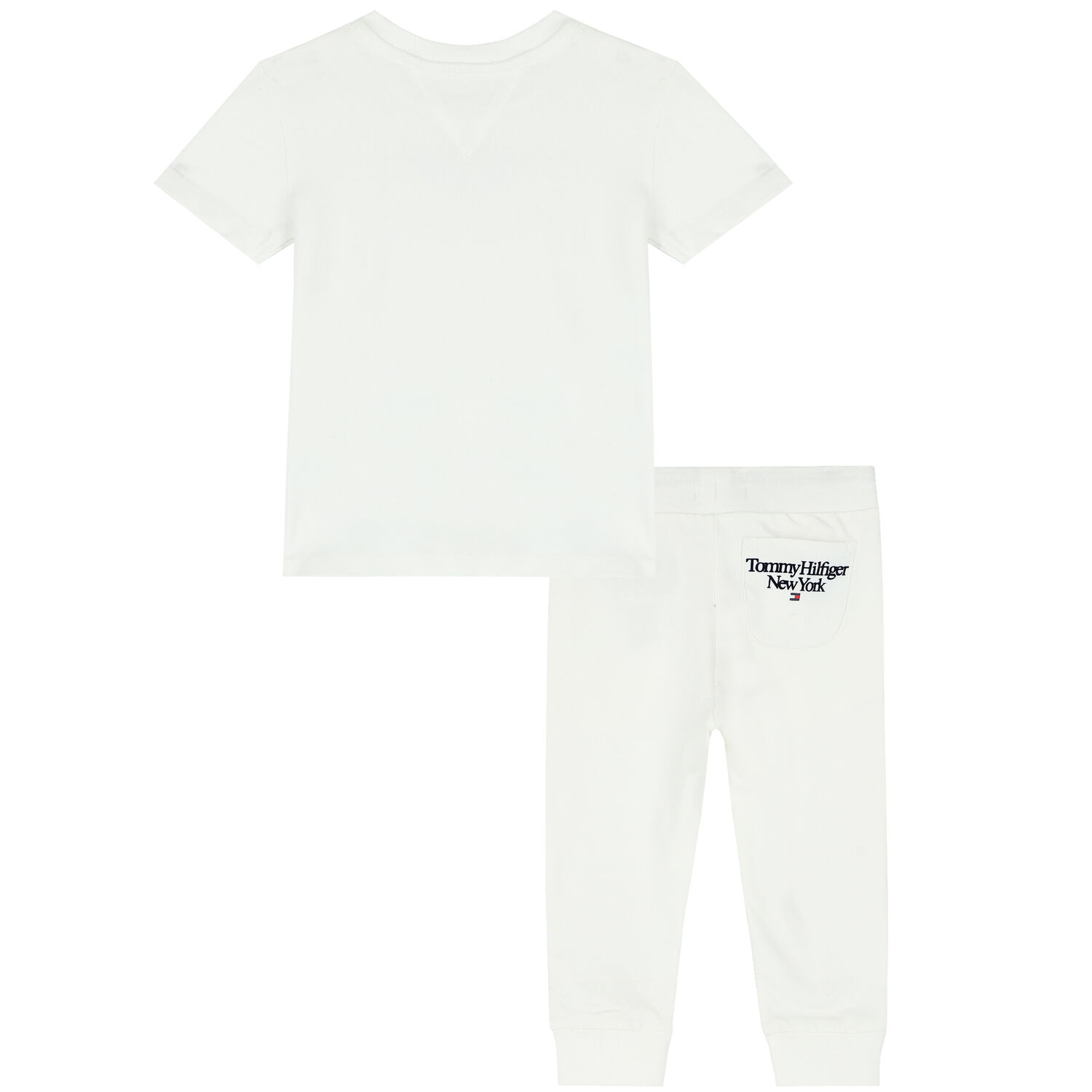 طقم بنطلون بالشعار باللون الابيض, 1, hi-res