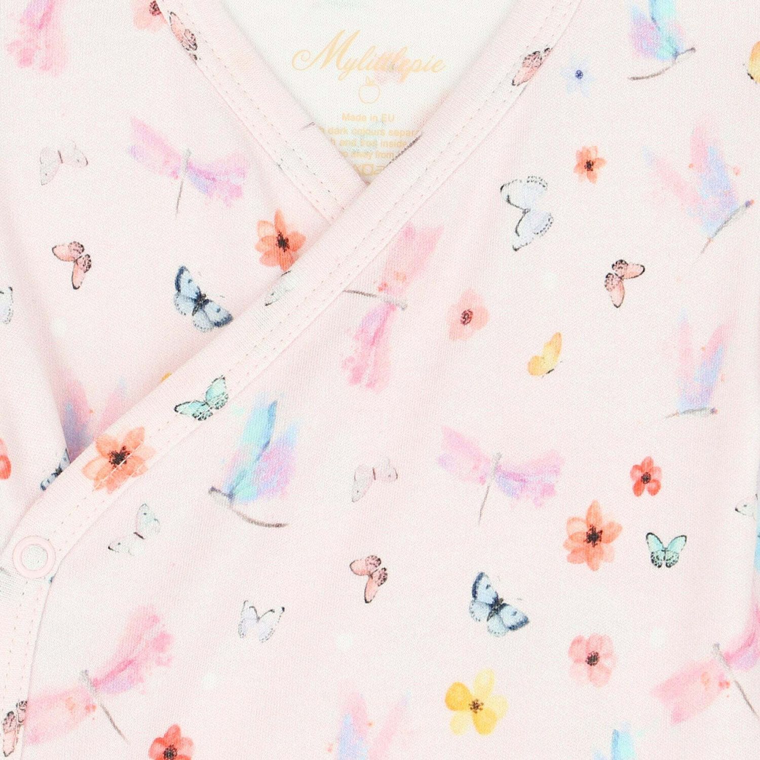 Baby Girls Pink Printed Bodysuit, 1, hi-res