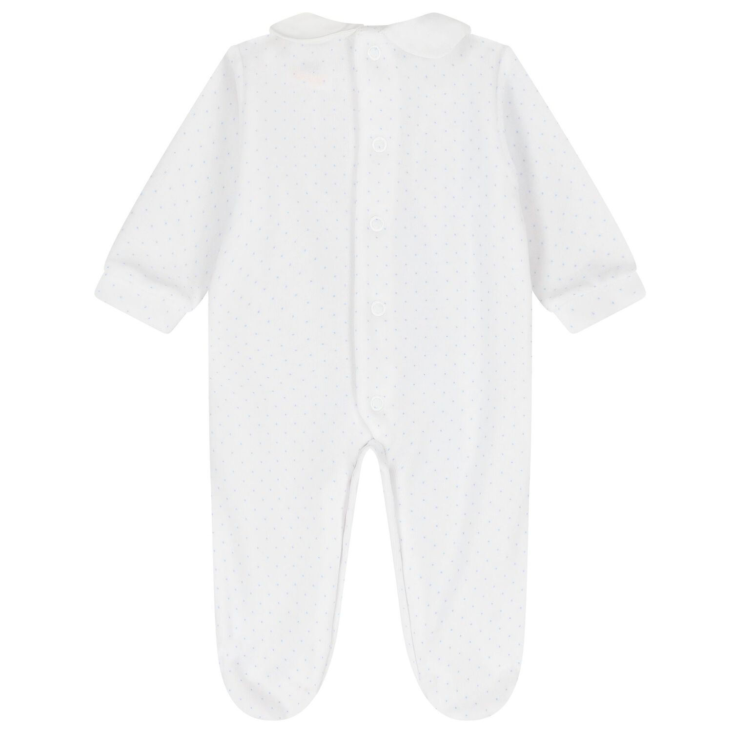 Baby Boys White Dot Babygrow, 1, hi-res