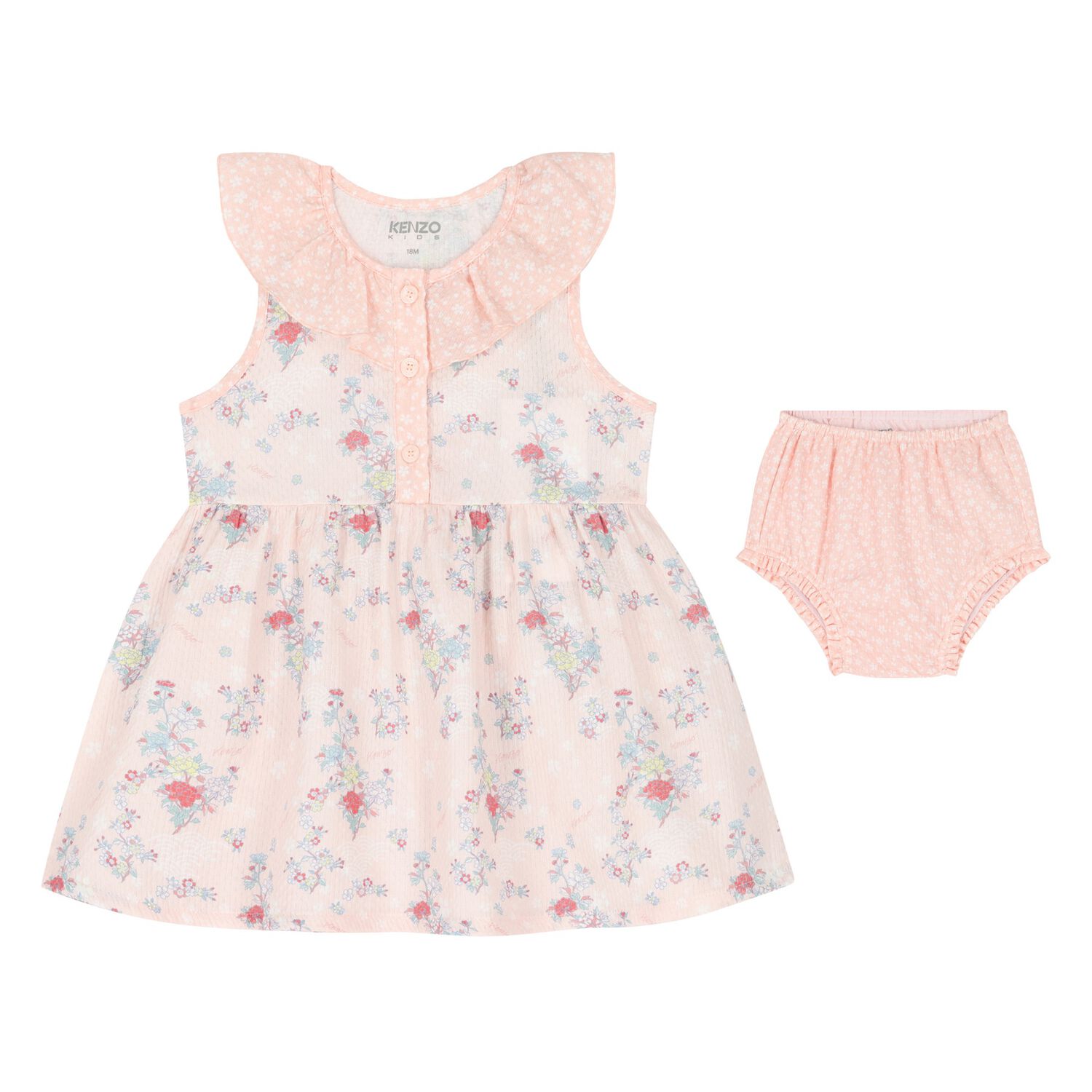 Baby Girls Pink Floral Dress Set, 1, hi-res