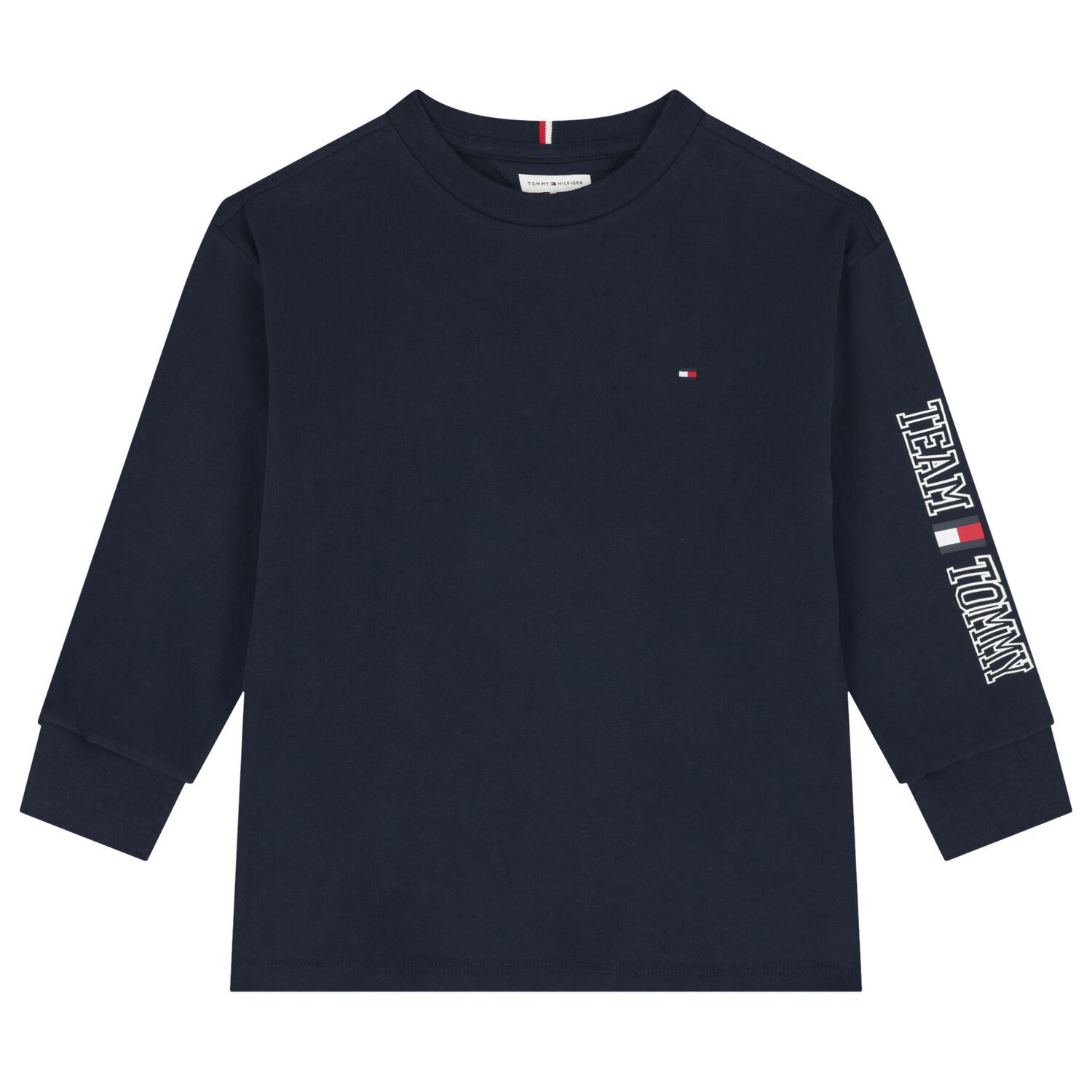 Boys Navy Blue Long Sleeve Top, 1, hi-res