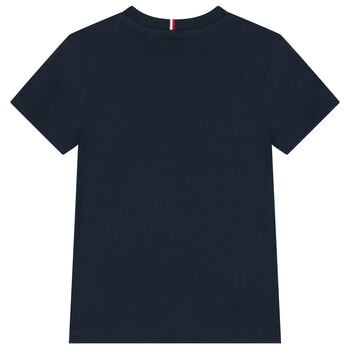 Boys Navy Blue Logo T-Shirt