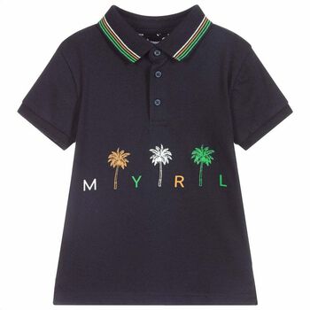 Mayoral Boys Navy Polo Shirt, 1 Boys Navy Polo Shirt