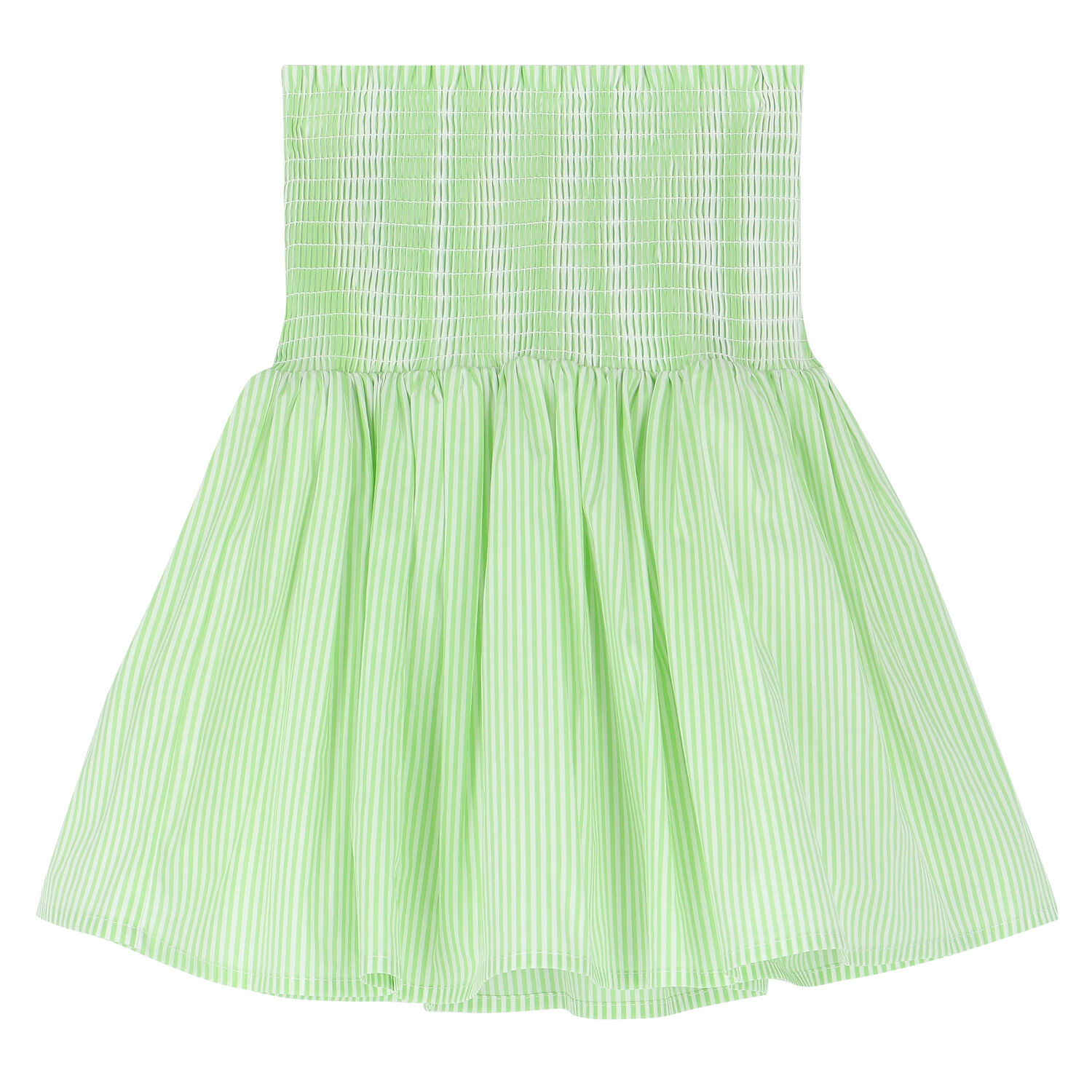 Girls Green & White Striped Skirt, 1, hi-res image number null
