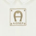 Ivory & Gold Logo Babygrow, 3, hi-res