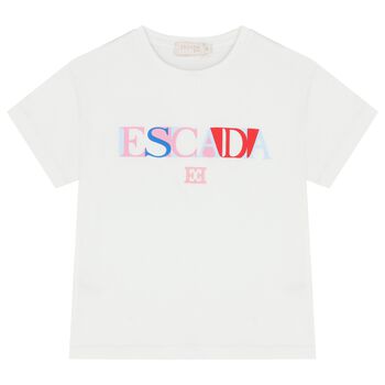 Girls White Logo T-Shirt