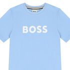 Boys Pale Blue Logo T-Shirt, 5, hi-res