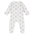 Baby Boys Blue & White Carousel & Hot Air Balloon Babygrow, 1, hi-res