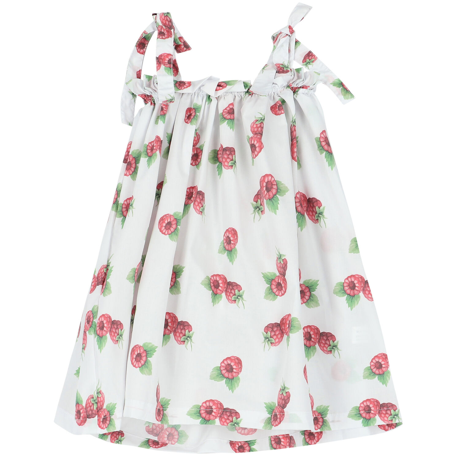 Girls White Raspberries Beach Dress, 2, hi-res