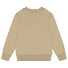 Beige & Black Logo Sweatshirt, 2, hi-res