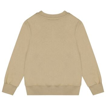 Beige & Black Logo Sweatshirt