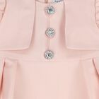 Younger Girls Pink Diamante Dress, 1, hi-res