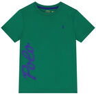 Boys Green Logo T-Shirt, 4, hi-res