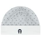 قبعة أولاد بالشعار باللون الأبيض والكحلى, 1, hi-res