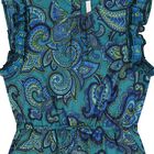 Girls Blue Paisley Playsuit, 1, hi-res