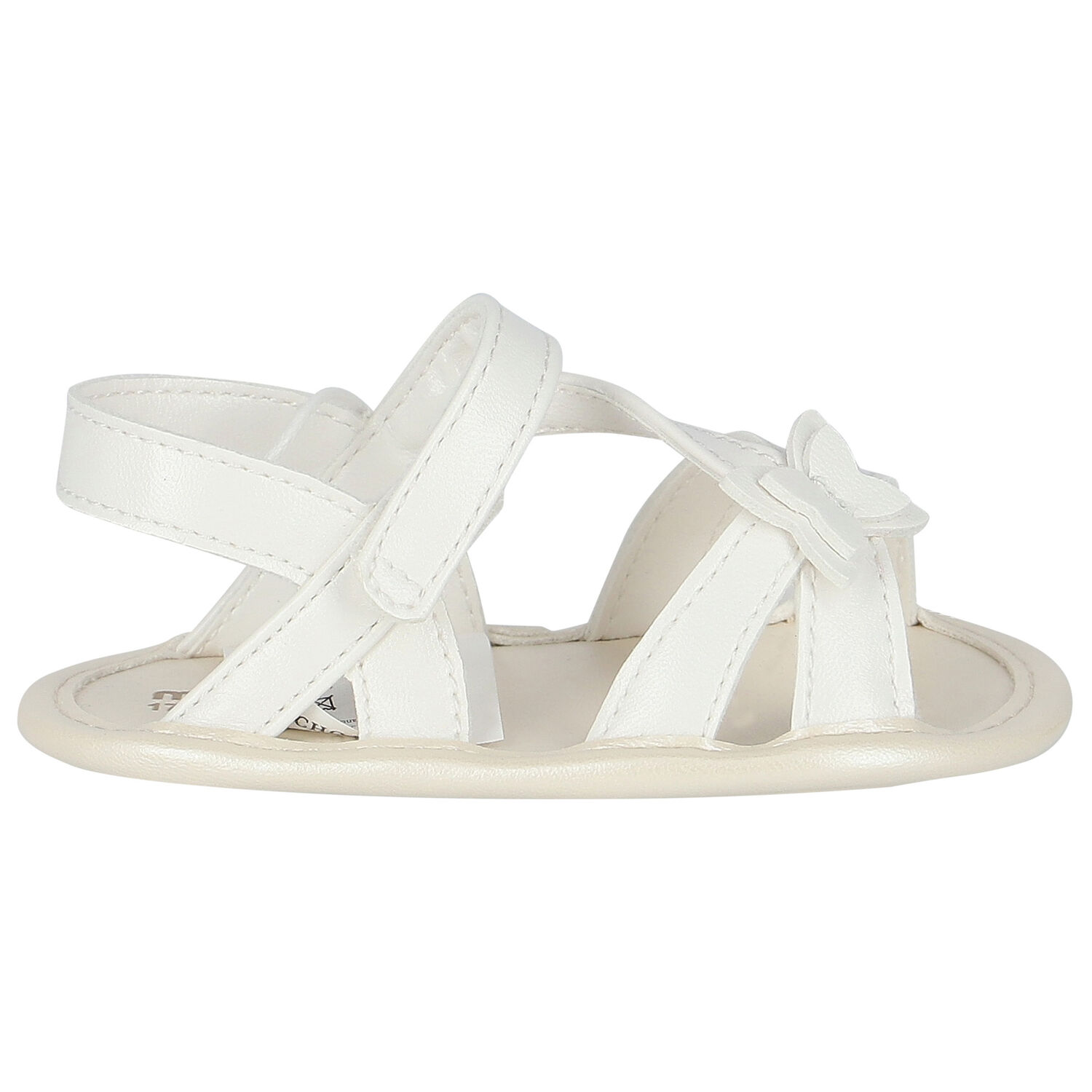 Baby Girls White Pre-Walker Sandals, 1, hi-res