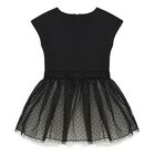 Younger Girls Black Ikonik Choupette Tulle Dress, 1, hi-res