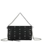 Girls Black & Silver Studded Bag, 2, hi-res