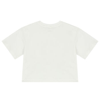 Girls White Logo T-Shirt