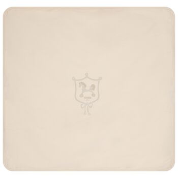 بطانية أطفال باللون بيج بشعار