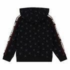 Boys Black Logo Zip Up Top, 1, hi-res