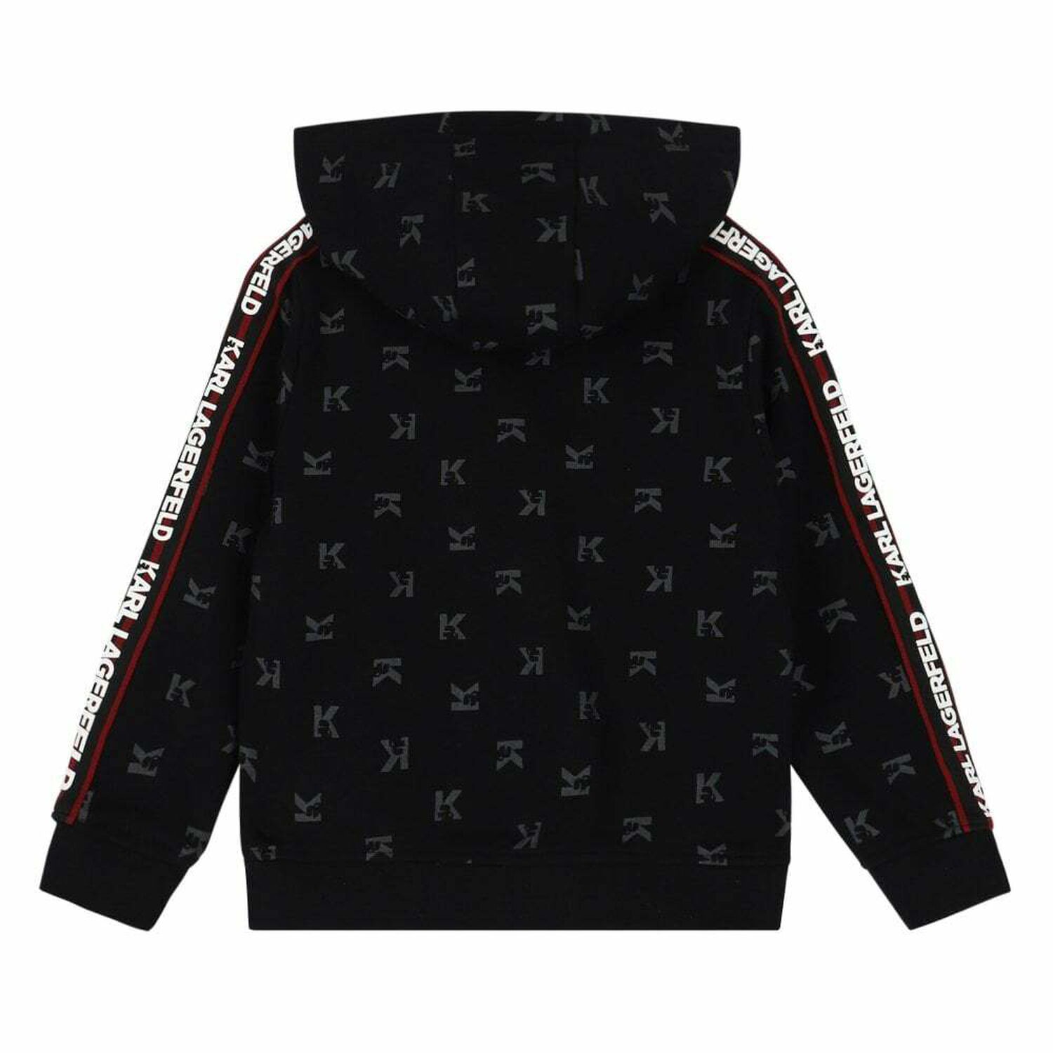 Boys Black Logo Zip Up Top, 1, hi-res image number null