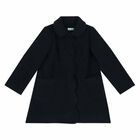 Girls Navy Blue Coat, 1, hi-res
