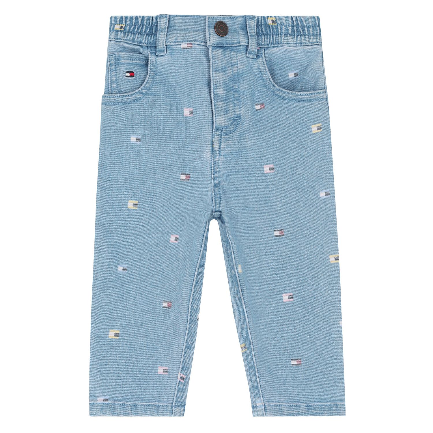 Younger Girls Blue Logo Denim Jeans, 1, hi-res image number null