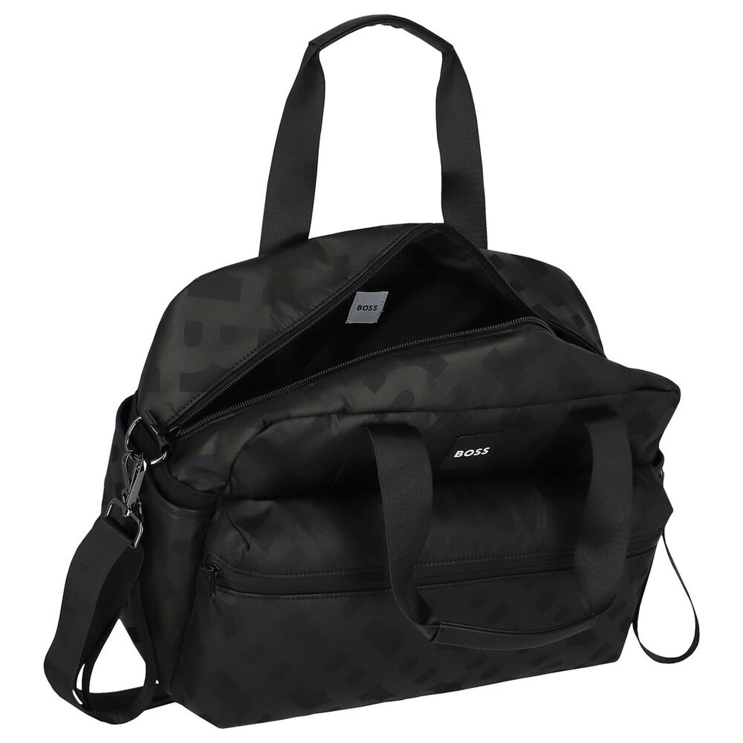 شنطة مواليد بالشعار باللون الأسود للأطفال , 1, hi-res