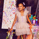 فستان بنات تول باللون الوردى, 1, hi-res