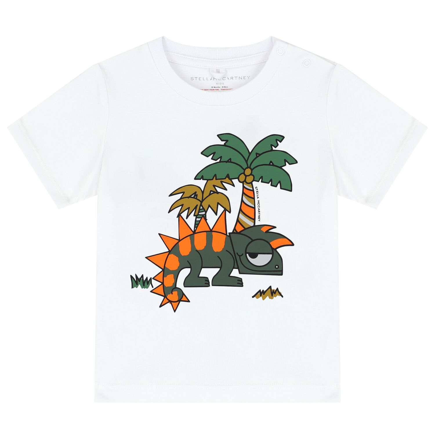 Younger Boys White Gecko T-Shirt, 1, hi-res