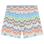 Boys Multi-Coloured Zig Zag Swim Shorts, 1, hi-res